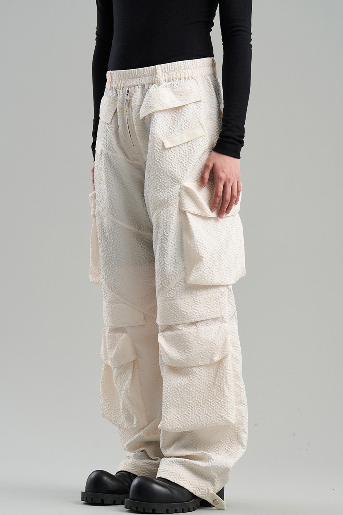 Textured Pocket Work Pants