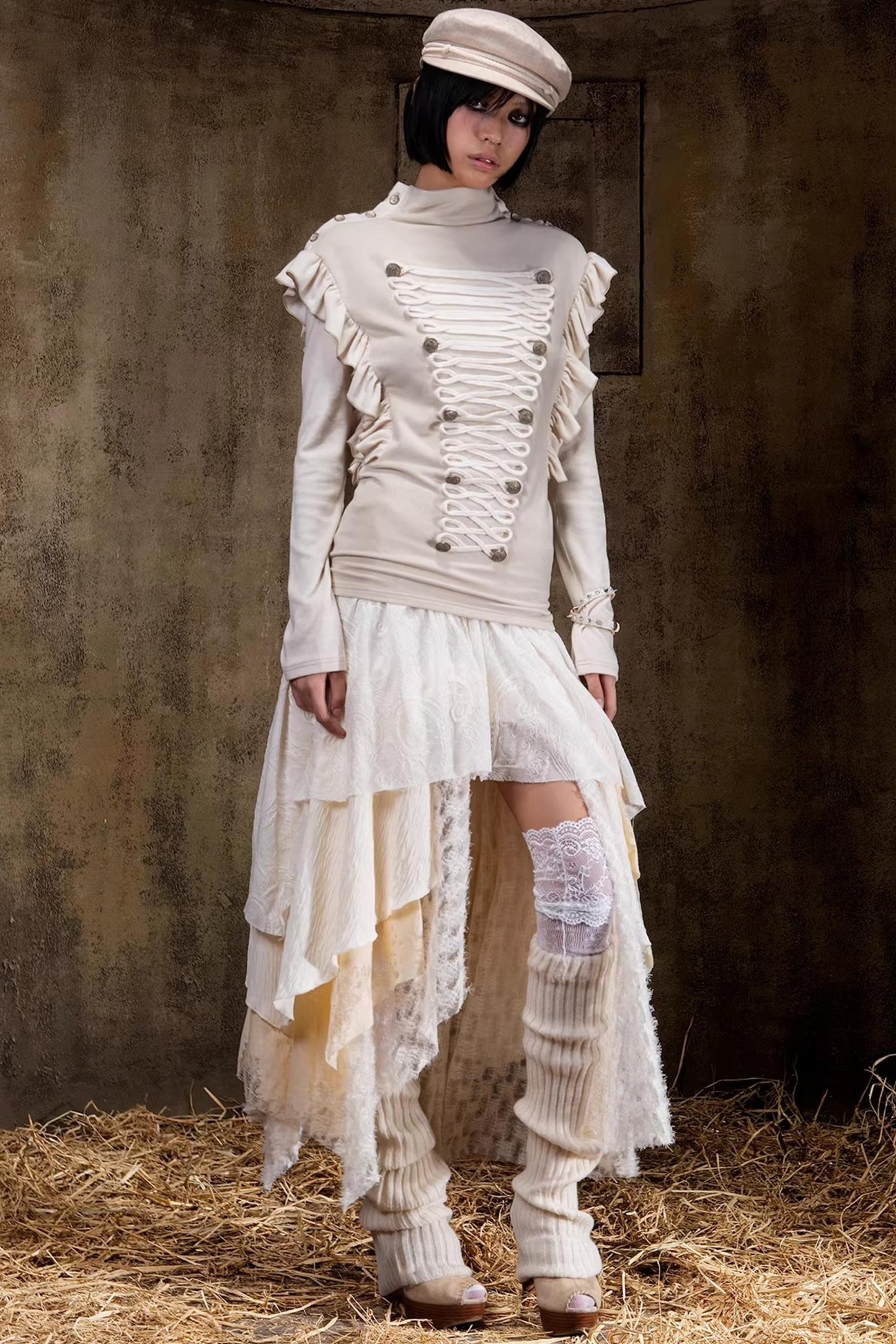 Gestricktes Slim-Top im Palace-Stil