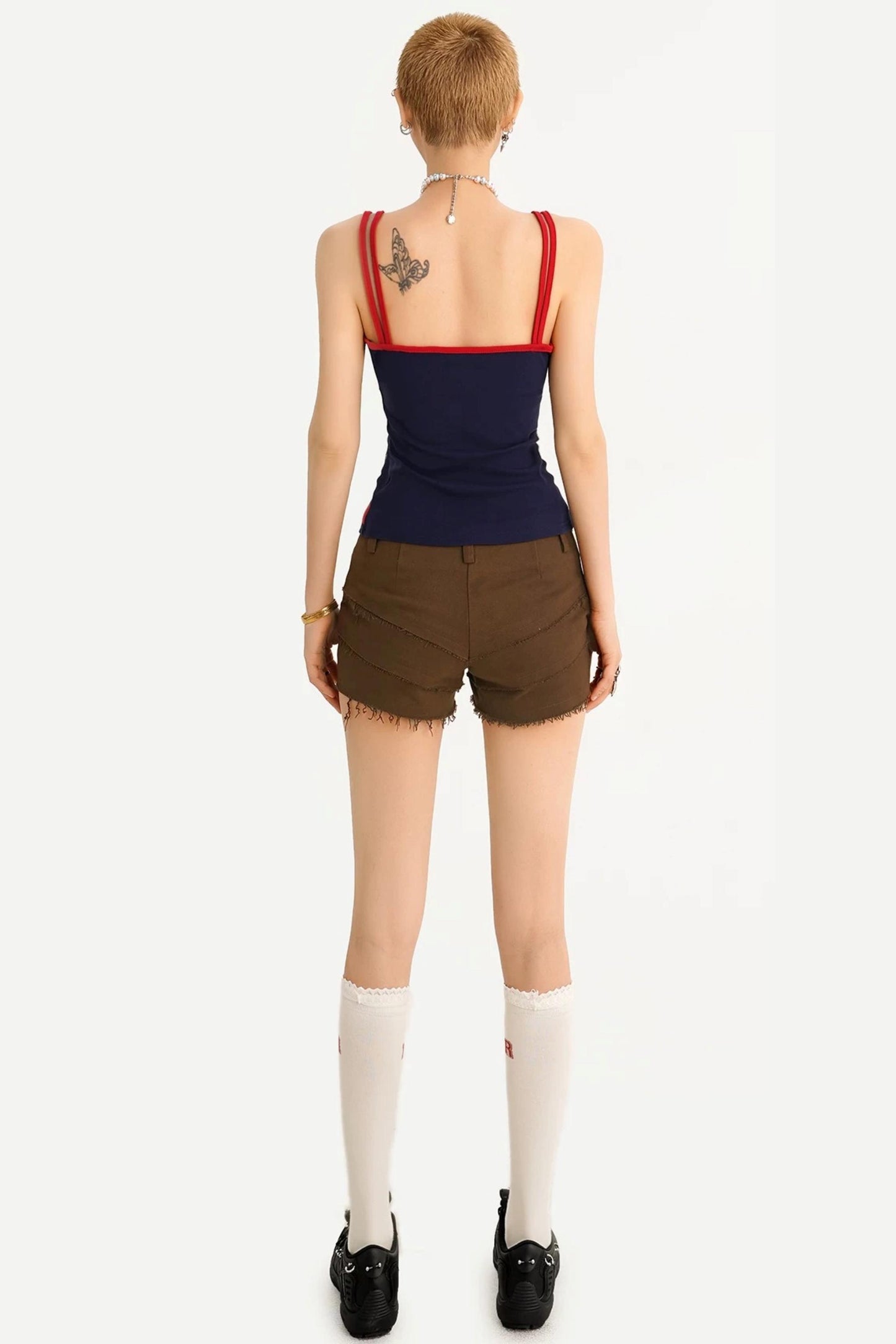 Retro Halter Color-Block Top
