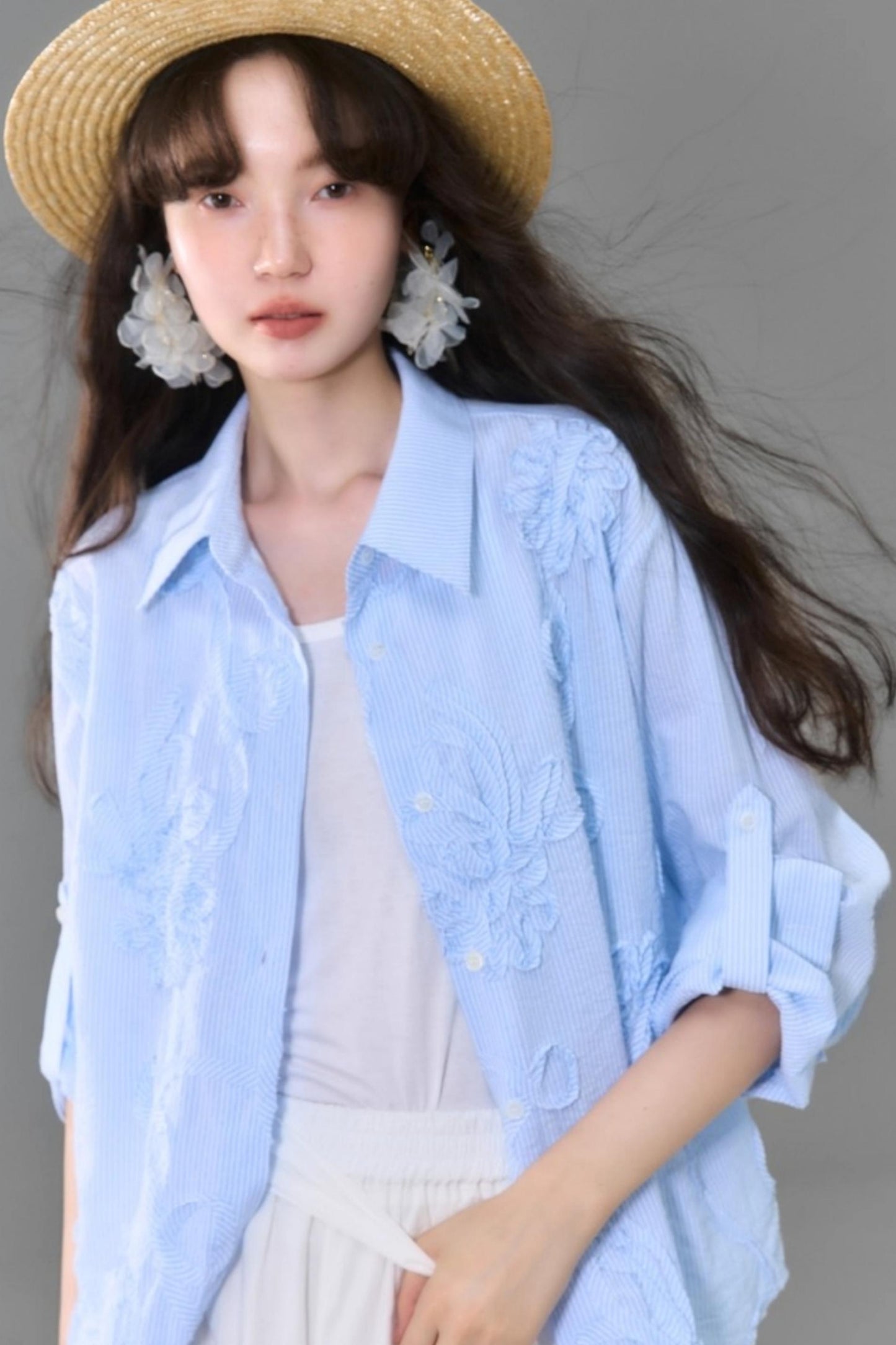 Flower Vine Long Sleeve Shirt Set-Up