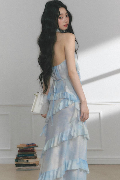 Sea Mint Halter Skirt Set-Up