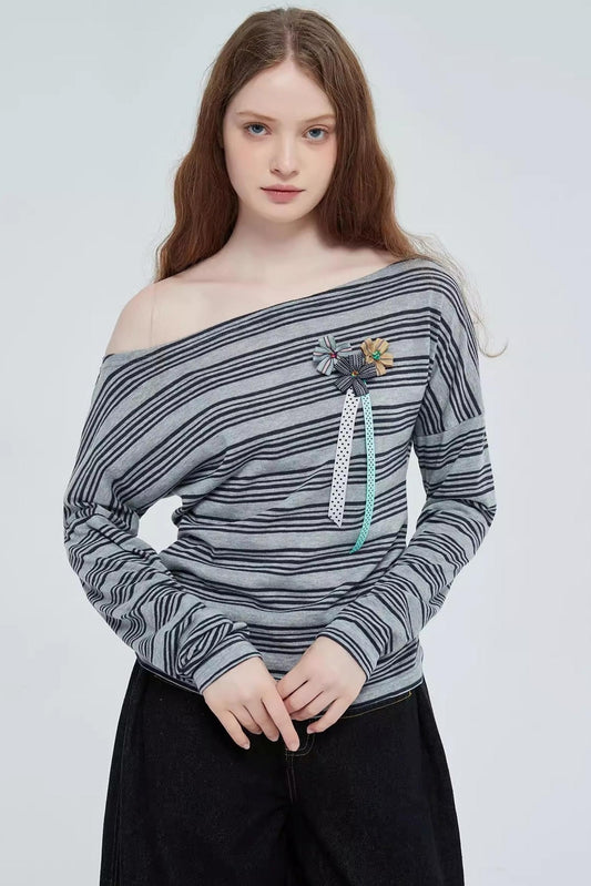 Striped Knit Top