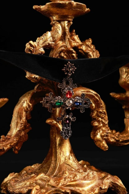 Lacemade Cross Choker Necklace