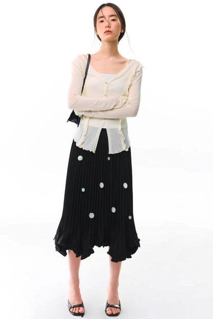 Soft Silhouette Bell Sleeve Knit Cardigan