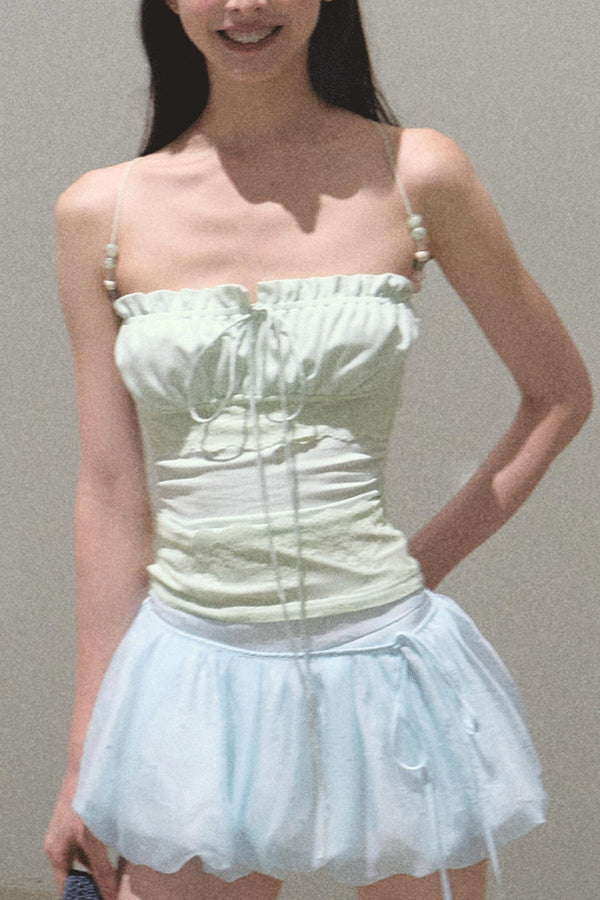 Floral Peplum Culottes Skirt