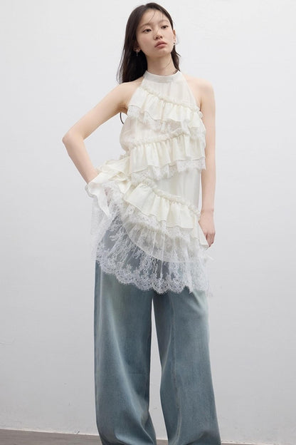 Vintage Light Blue Wide-Leg Jeans