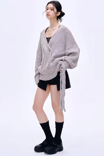 Side Slit Bow Pants Skirt