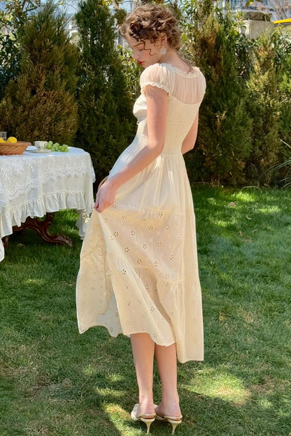 Whimsical White Rabbit Summer Dress