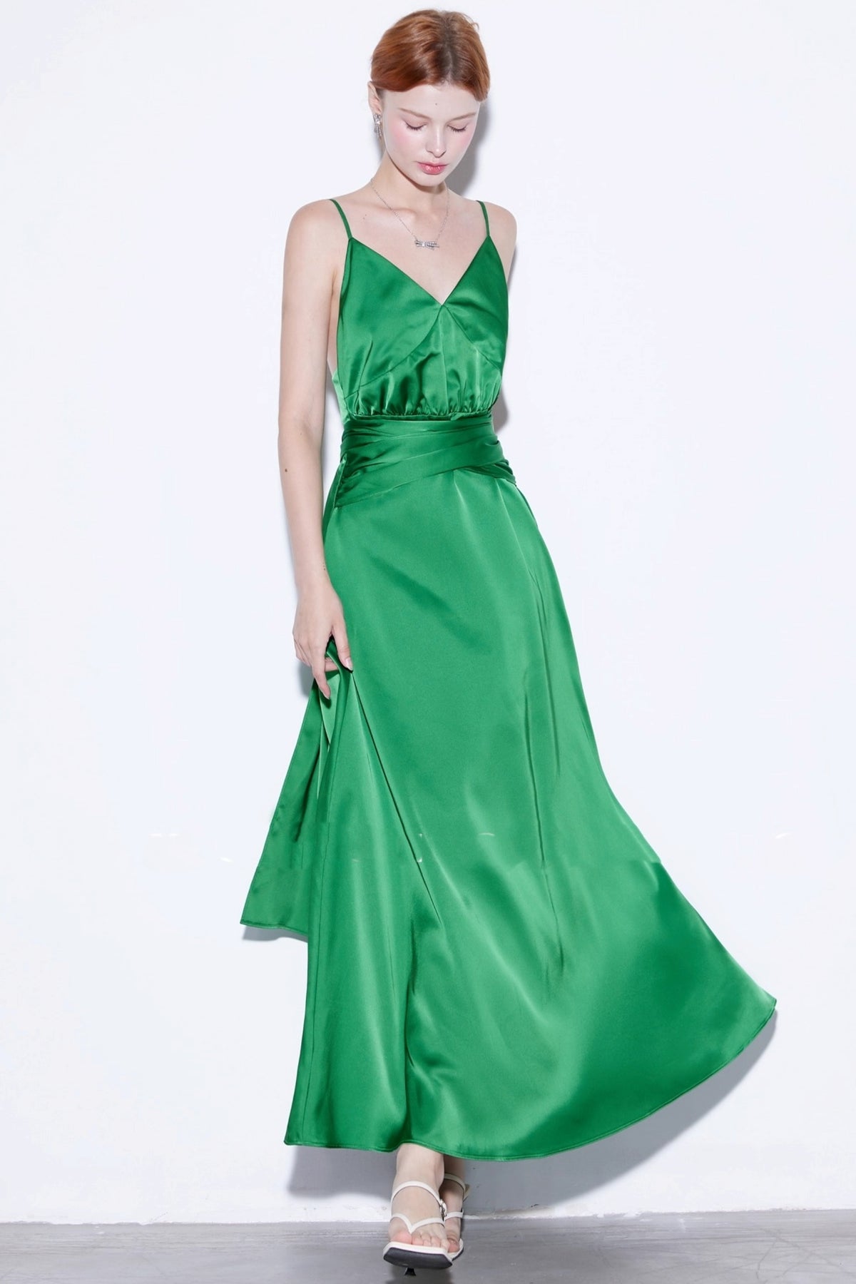 Green Vintage Resort Dress