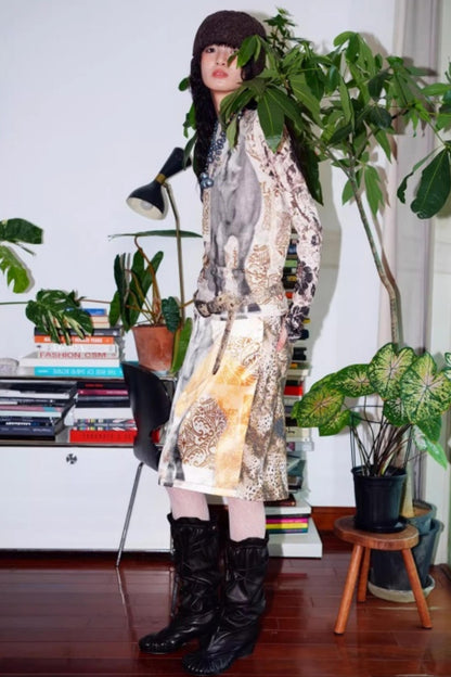 Autumn Niche Printed Sleeve Top