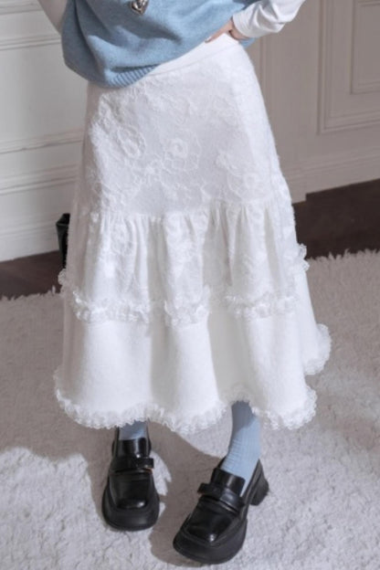 First Snow White Lace Skirt