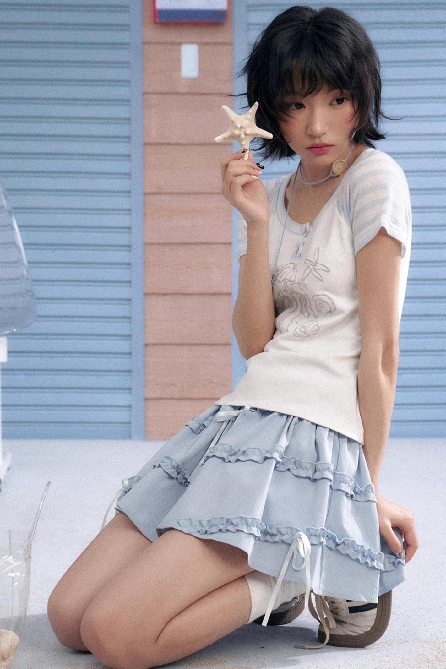 Oceanic Spirit Patchwork Tee