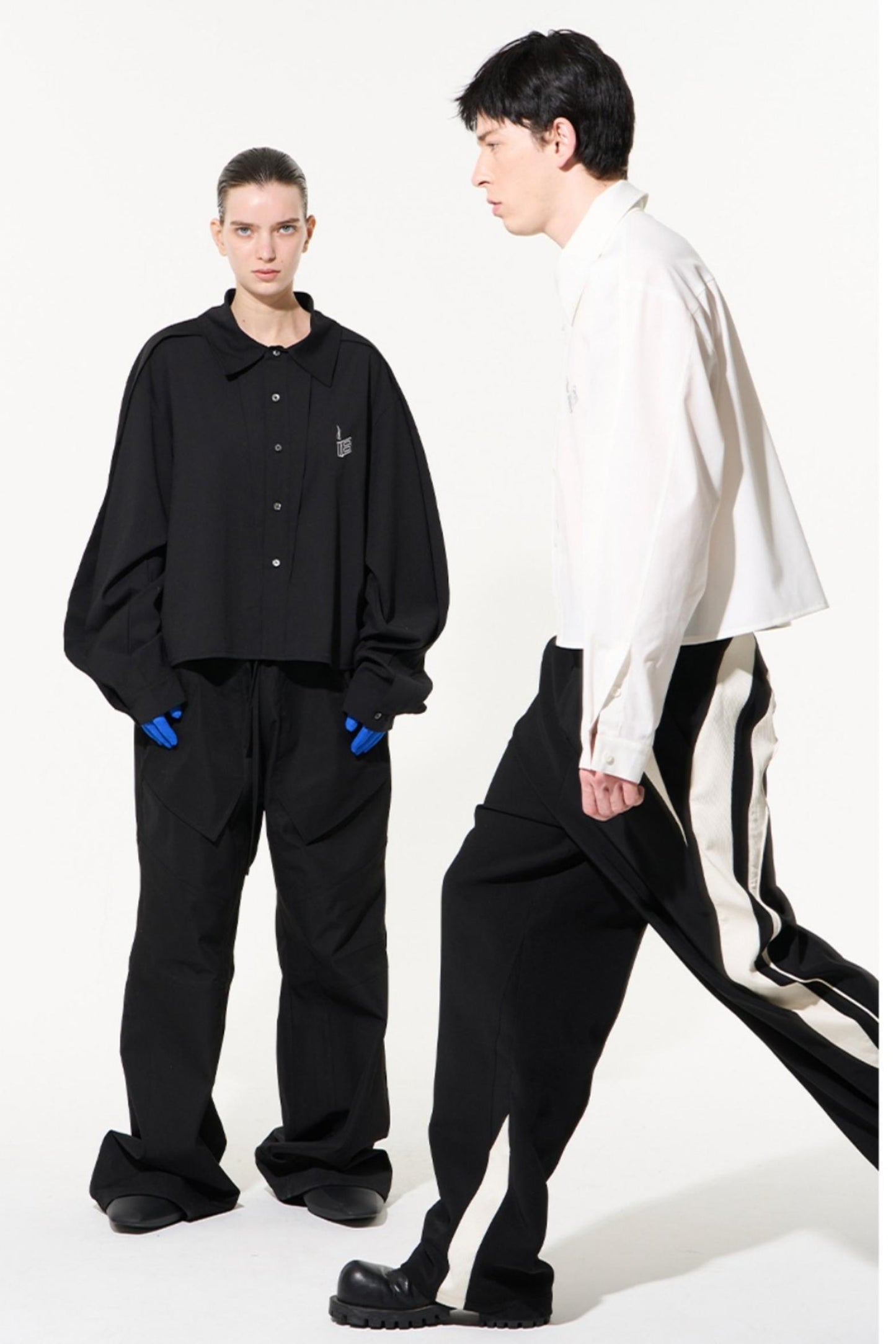 Two-Tone Oversized Long Sleeve Tee