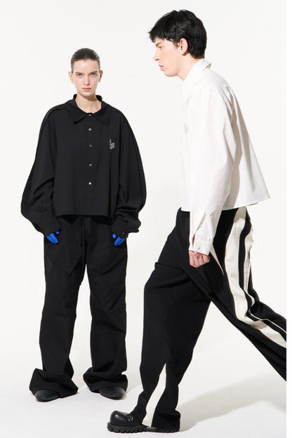 Two-Tone Oversized Long Sleeve Tee