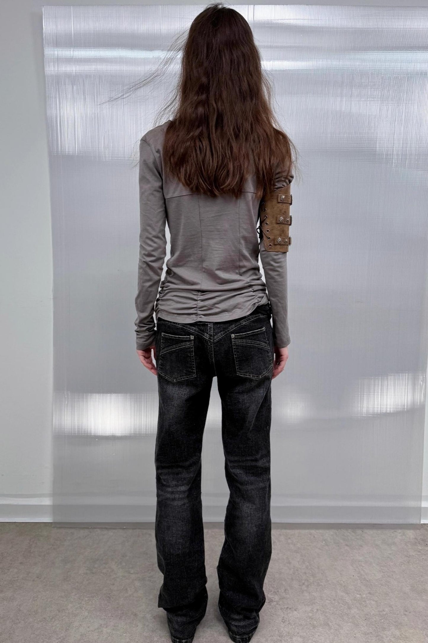 Motorcycle Style Low-Rise Casual Jeans