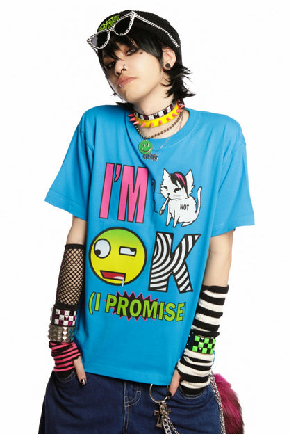 Emo Printed Punk Style T-Shirt
