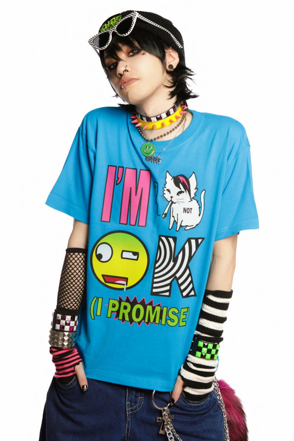 Emo Printed Punk Style T-Shirt