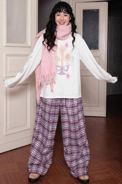 Candlestick Print White T-Shirt