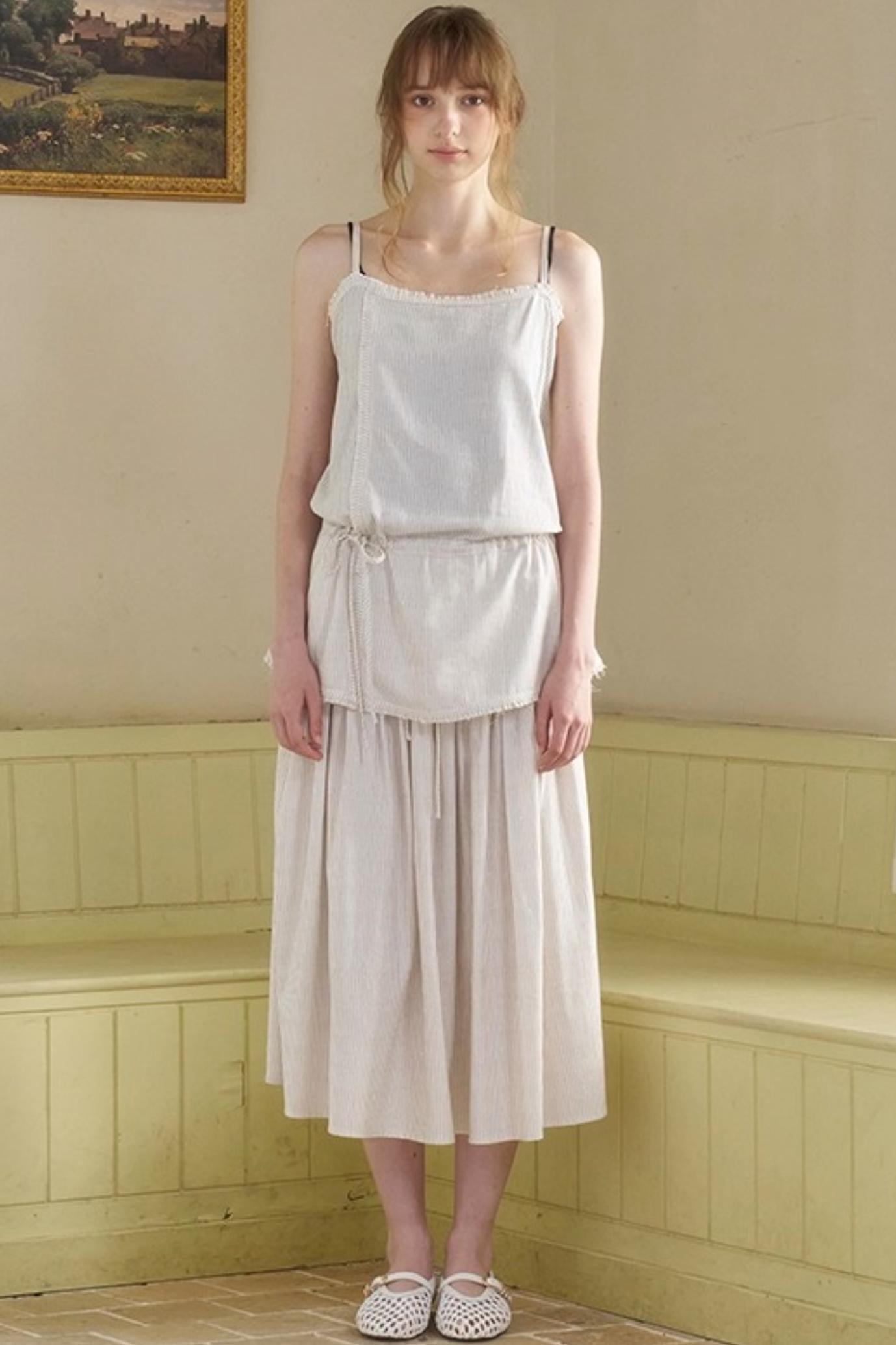 Retro Loose A-Line Stripe Skirt