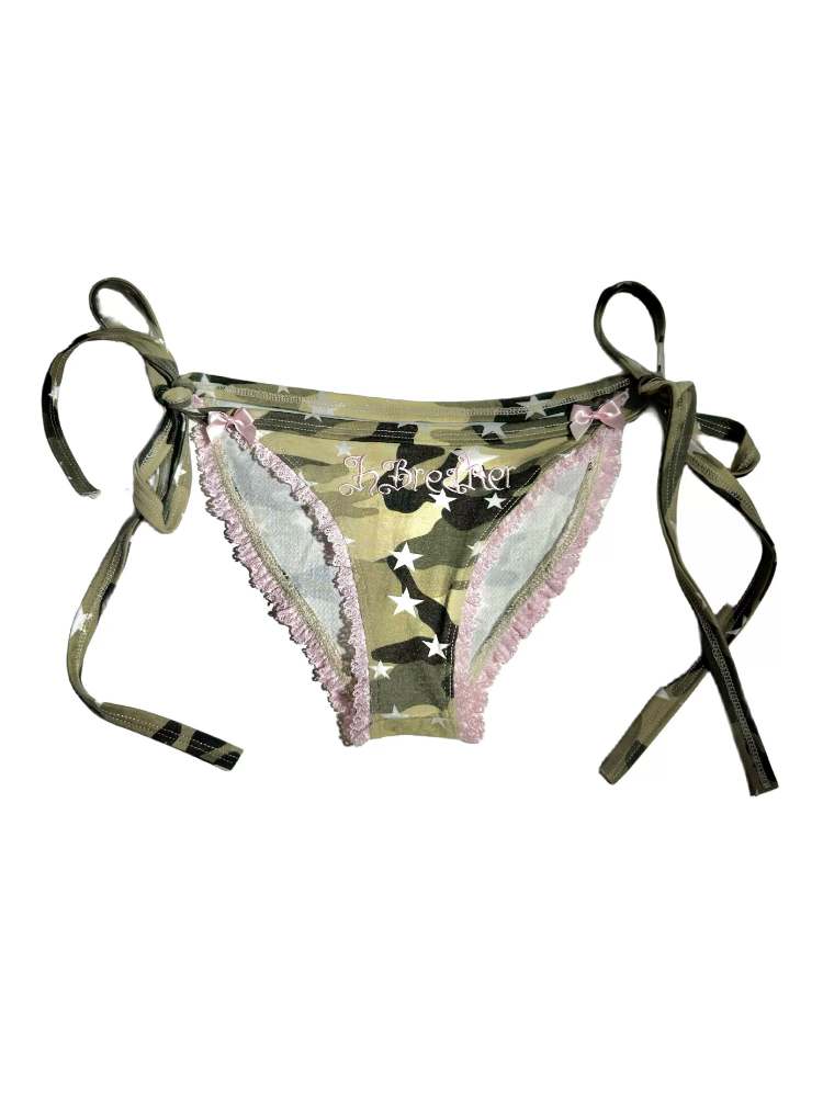 Camouflage & Star Slim Bikini