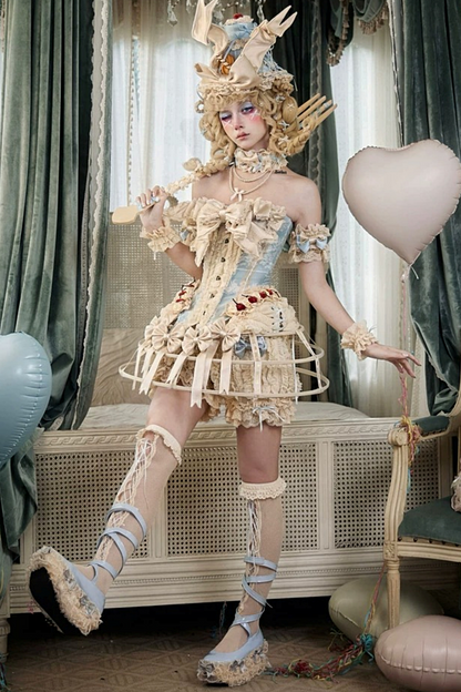 Pantalon citrouille rétro rococo