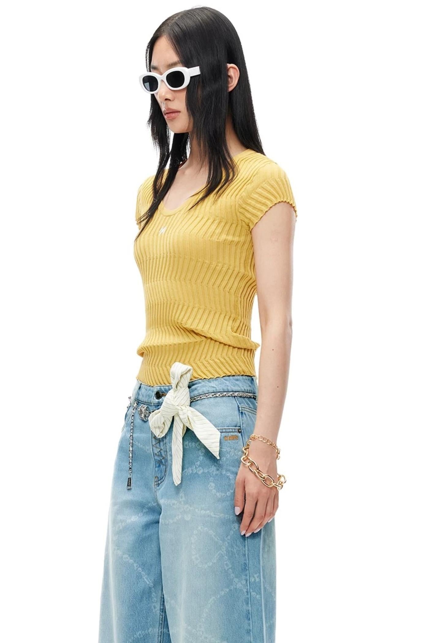 Silk-Cotton Knit Top
