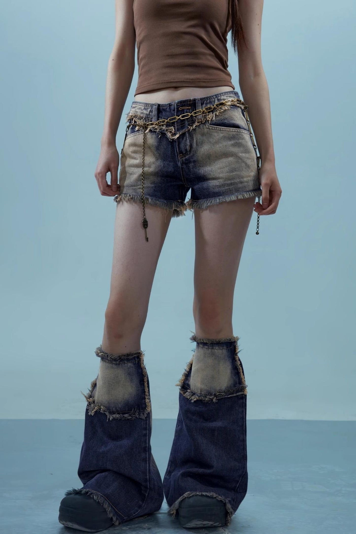 Love Sky Denim Shorts Set-Up