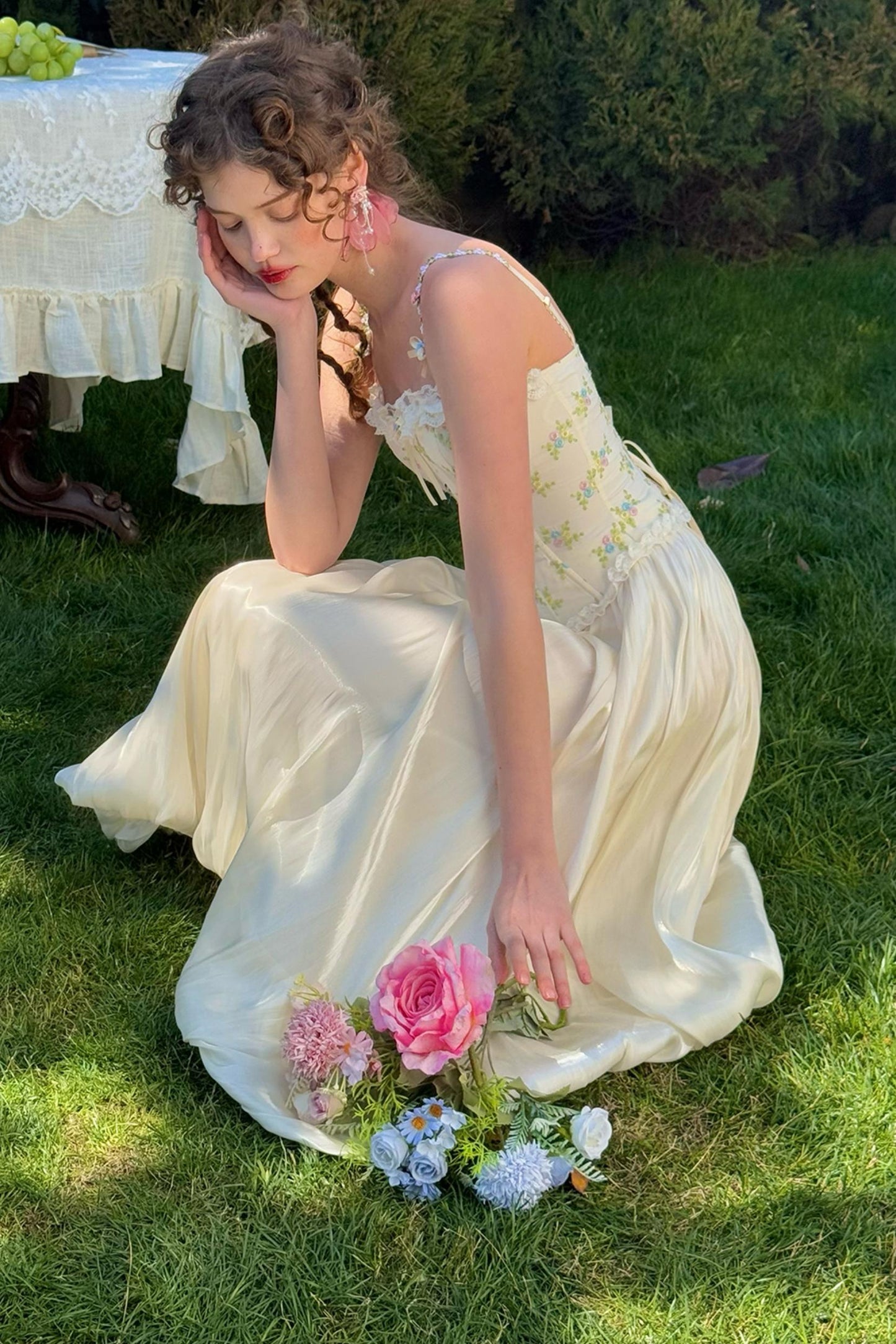 Butterfly Satin Skirt