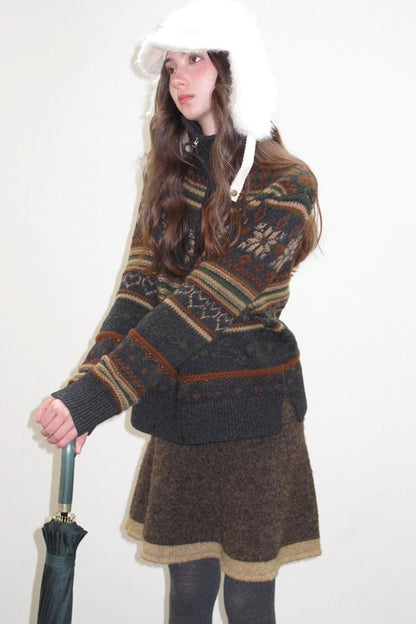 Fireplace Night Wool Sweater Set-Up