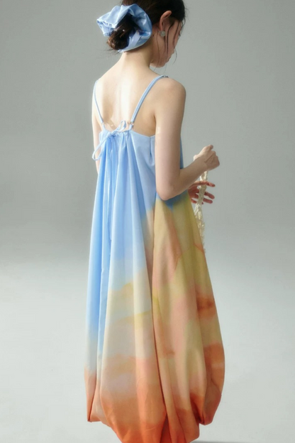 Sunset Fire Cloud Dress Set-Up