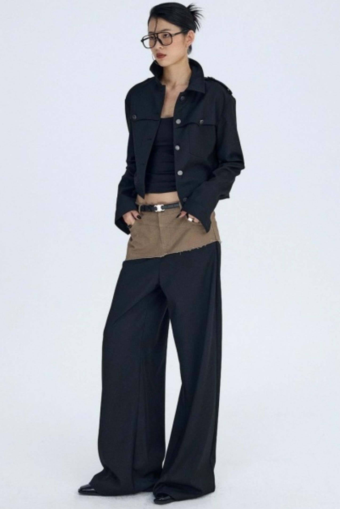 Black Fleece-Lined Workwear Jacket