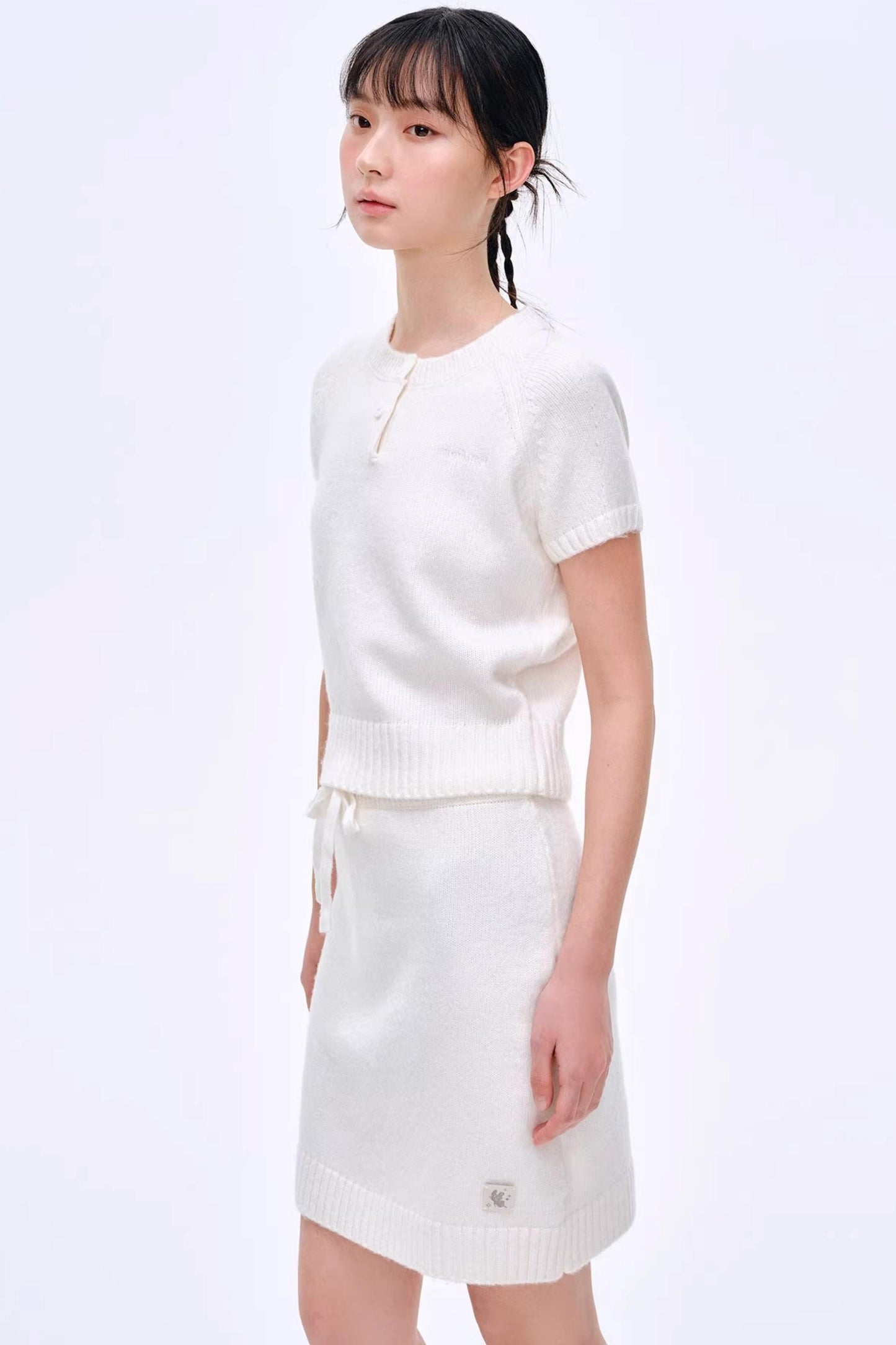 Heartbeat Dialogue Knit Skirt Set-Up
