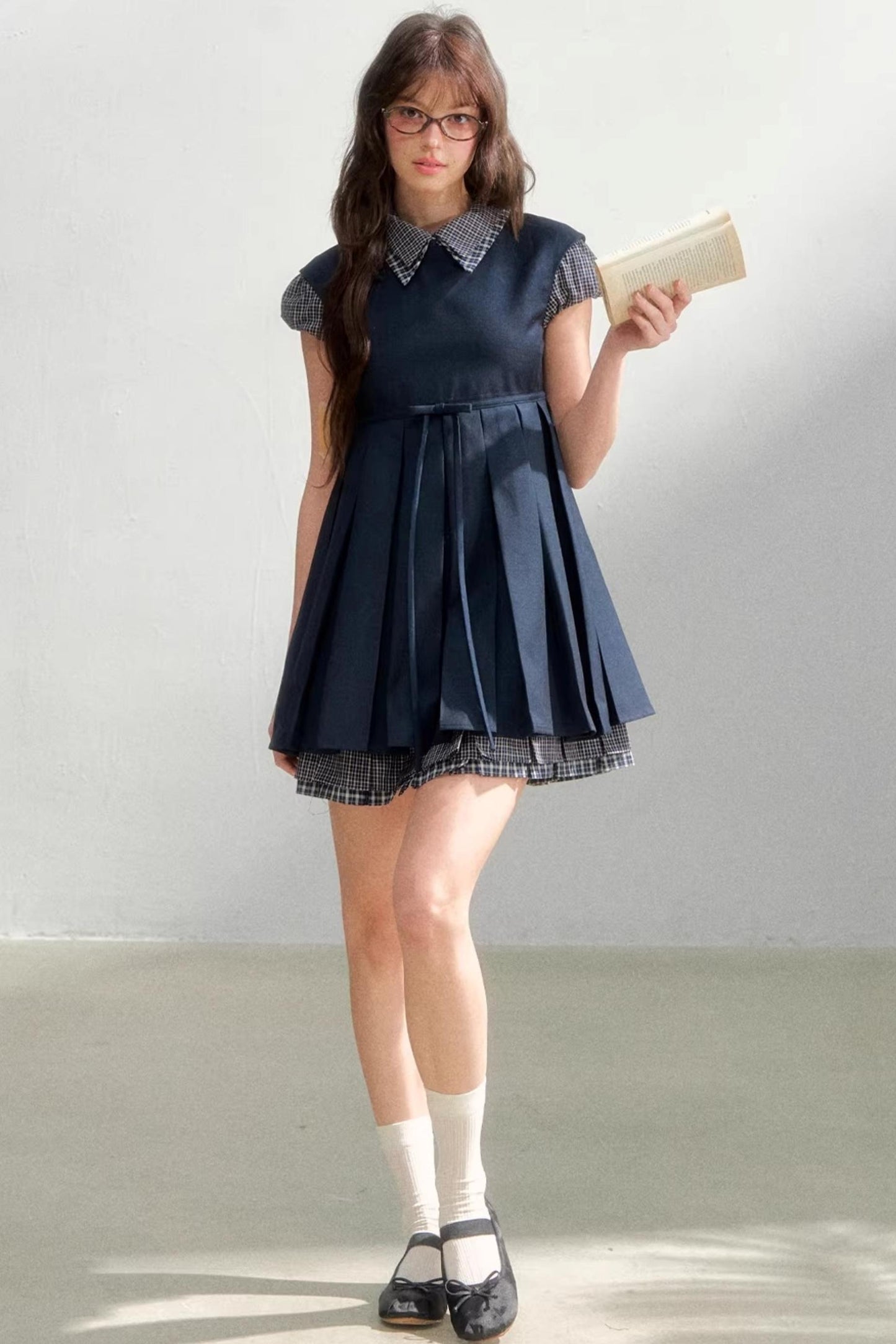 Woolen Short Sleeve Dress