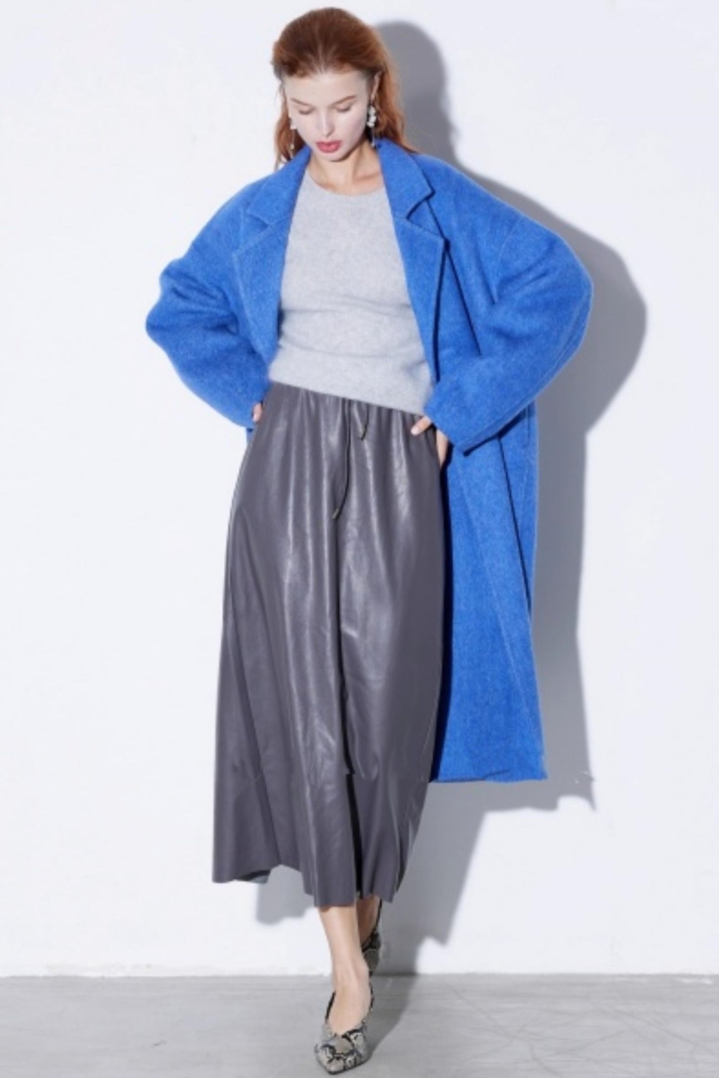 Versatile Leather Straight Skirt