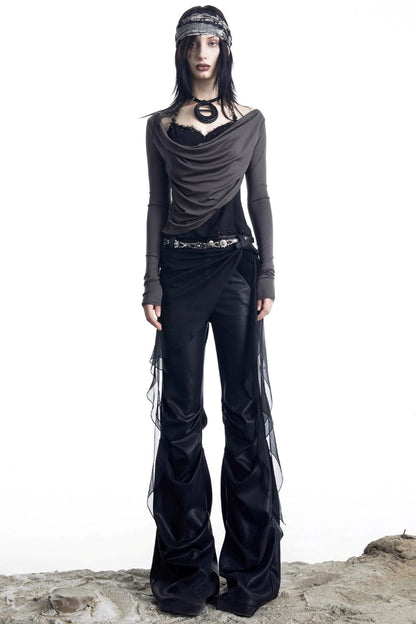 Fake Two Halterneck Swing Top