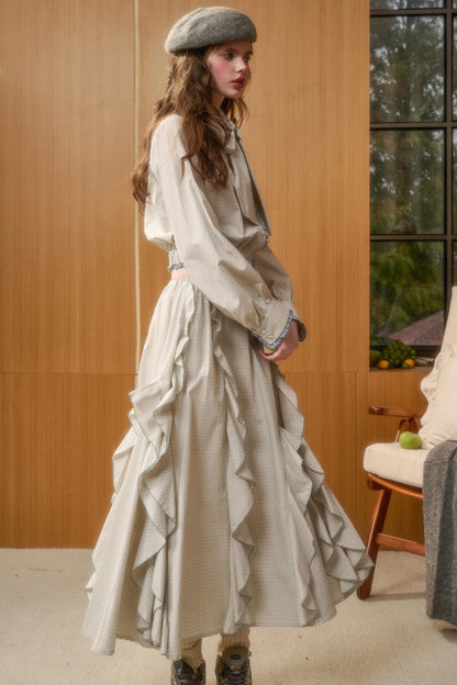 Gentle Wind Cotton Top & Skirt Set-Up