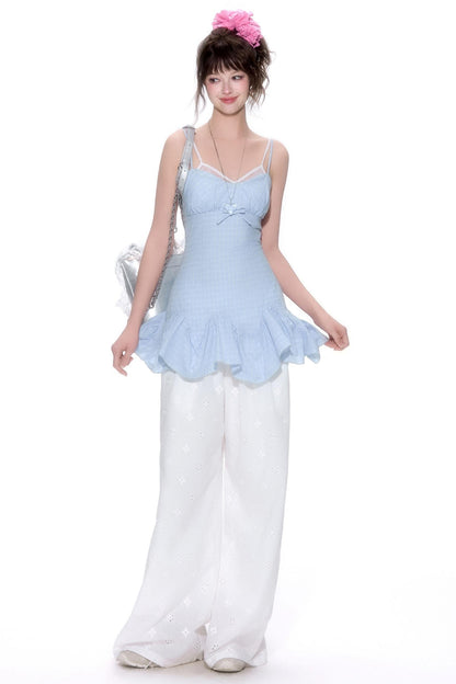 Summer Plaid Halter Top