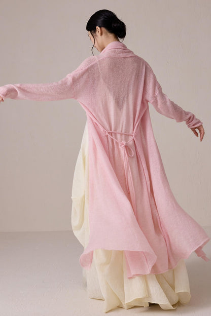 Pink Mohair Cardigan