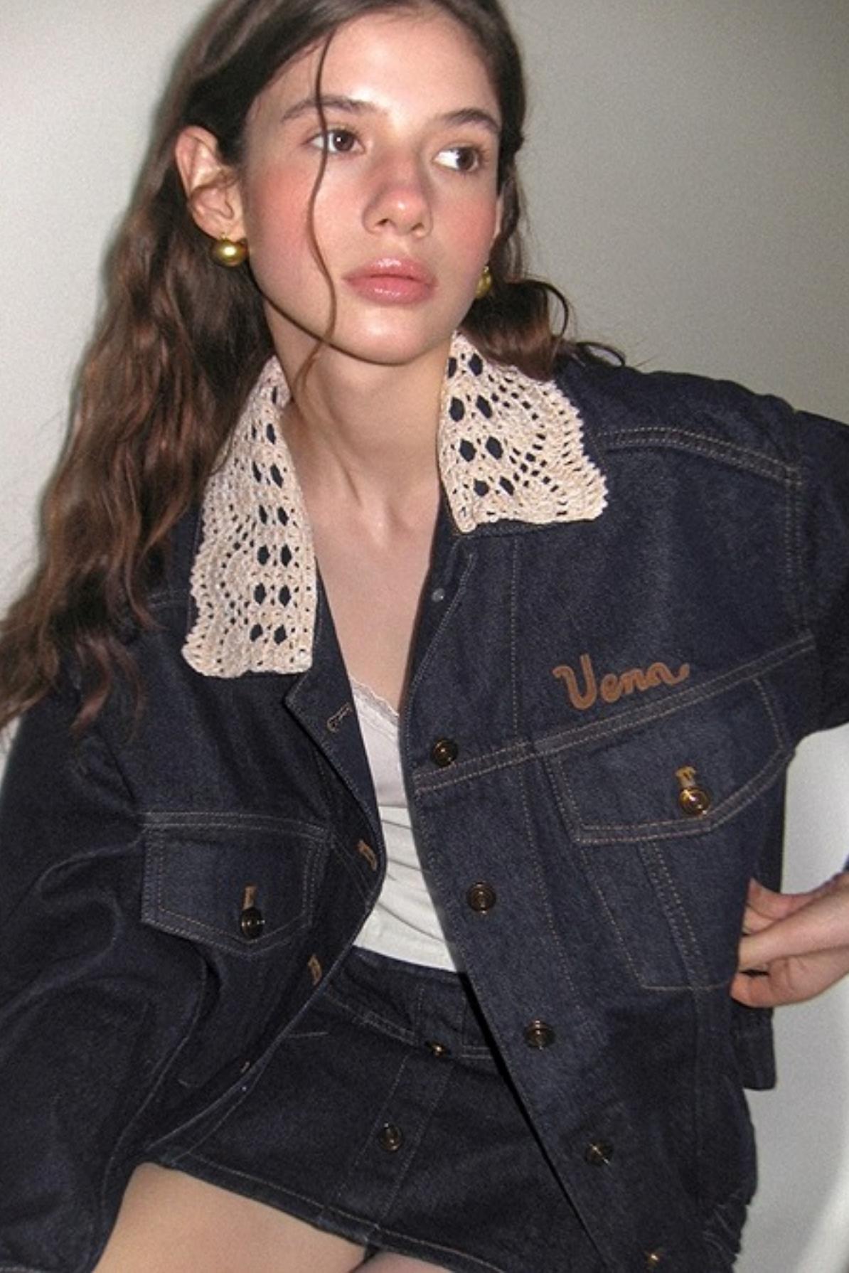 Blue Detachable Denim Jacket Set-Up