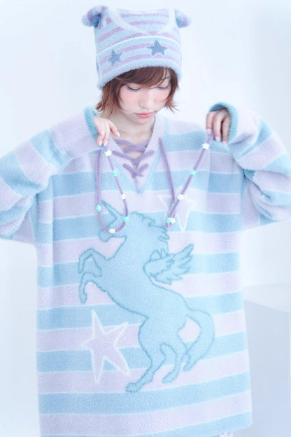 Millennium Dream Jacquard Music Star Cat Ear Hat