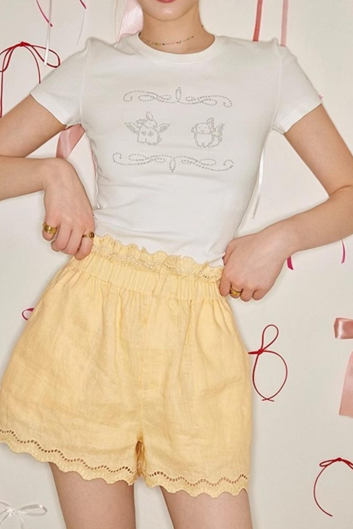 White Angel Studded Tee