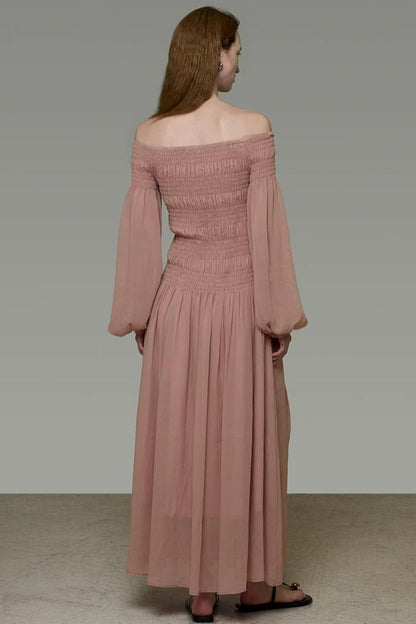 Französisches One-Shoulder-Kleid