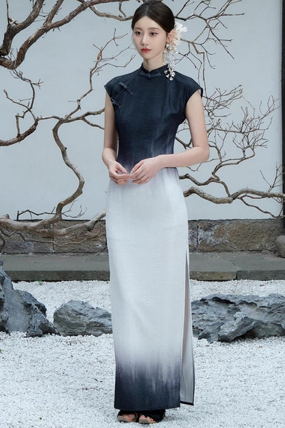 Elegant Gradient Cheongsam Dress