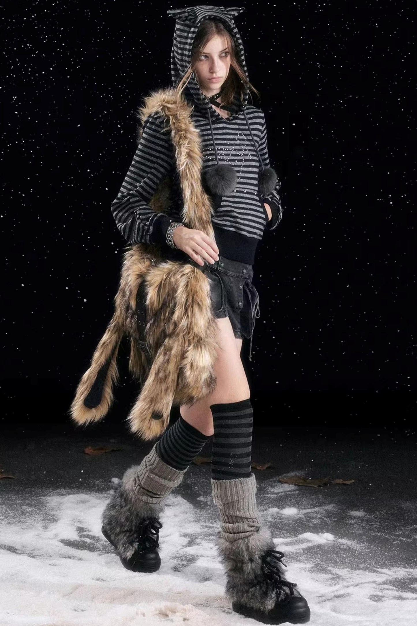 Punk Rivet Hooded Sweatshirt