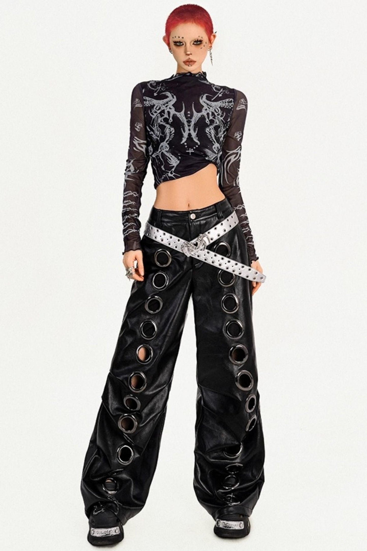 Personality Dark Punk Leather Trousers