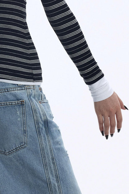 Striped Crew Neck Top