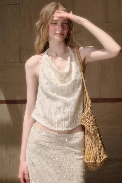 Elegant Starlit Top Skirt Set-Up