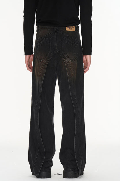 Aged Denim Trousers