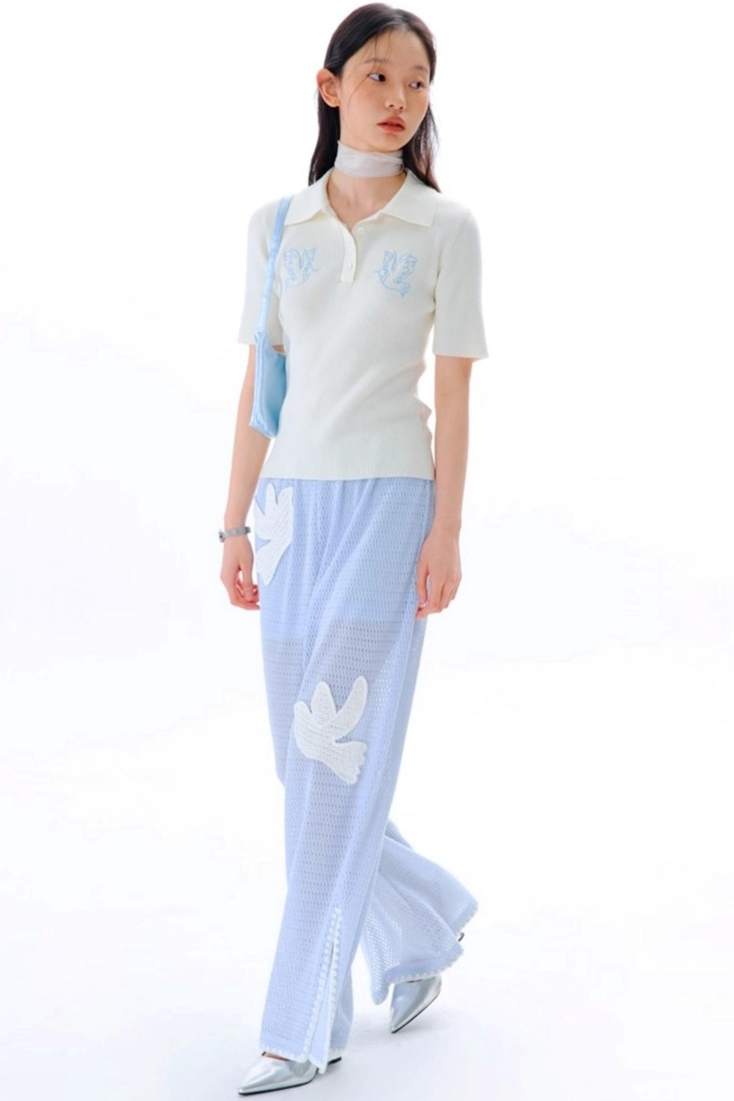 Asuka Love Poems Embroidery Polo Shirt
