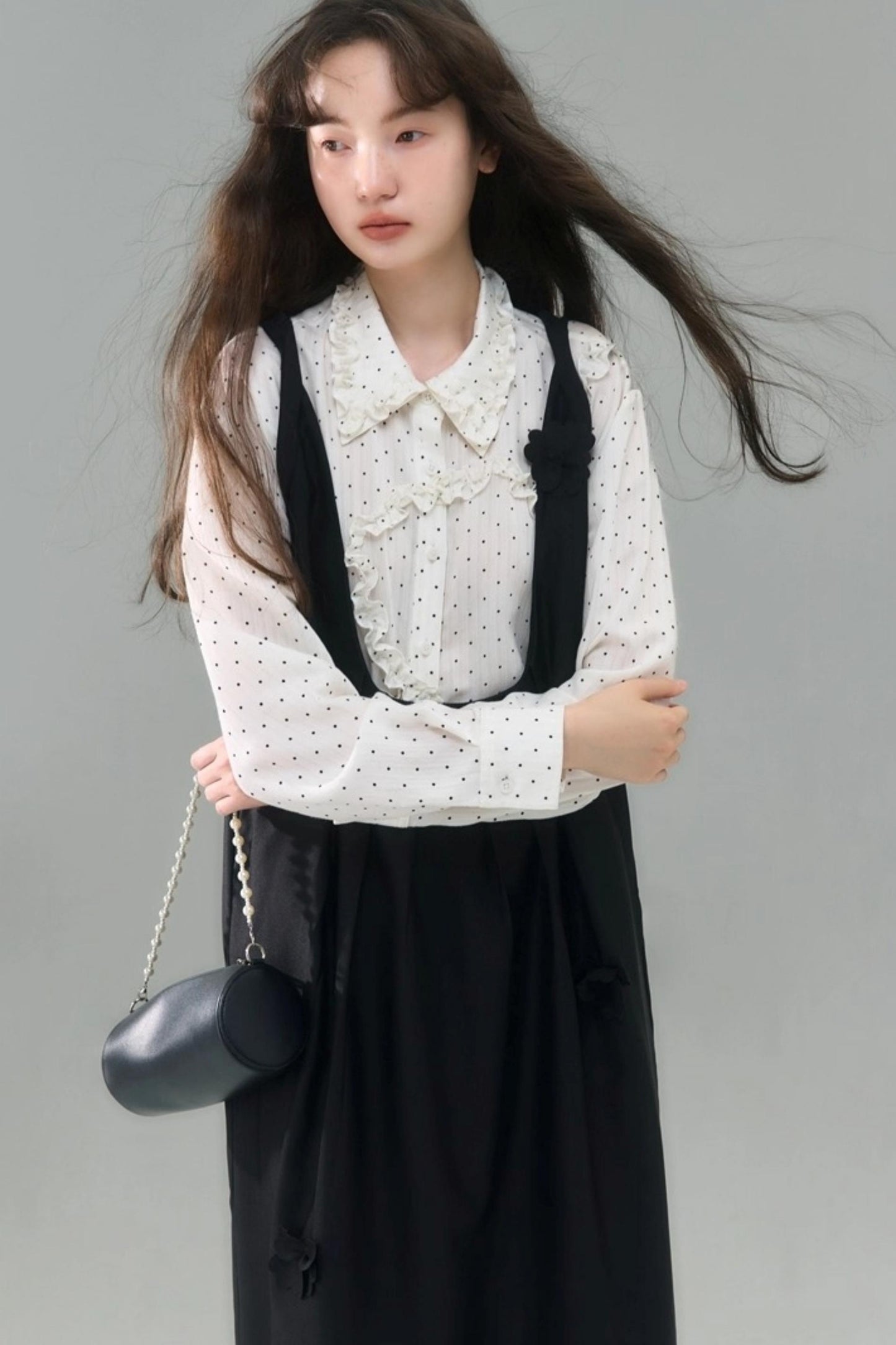 Flower Twisted Strap Suspender Dress